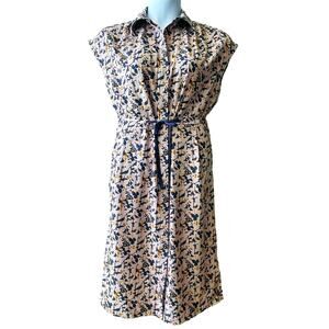 REI Cooperative Active Travel Shirt Dress in Botanical Print Size Small